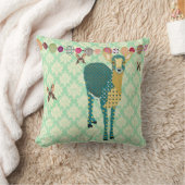 日光の子鹿及びGolddustの蝶ミントジューレップDa クッション (ブランケット)