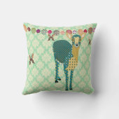 日光の子鹿及びGolddustの蝶ミントジューレップDa クッション (裏面)