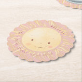 日光の少しパーソナライズされたの赤ちゃん ペーパーコースター (アングル)