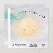 日光の少しパーソナライズされたの赤ちゃん 招待状 (正面/裏面)