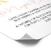 日光の少し光の深夜おむつ ポスター (角)