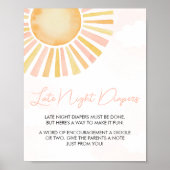 日光の少し光の深夜おむつ ポスター (正面)