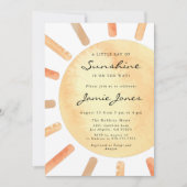 日光の少し光る赤ちゃんシャワー 招待状 (正面)