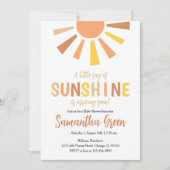 日光の少し光る赤ちゃんシャワー 招待状 (正面)