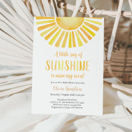 日光の少し光る赤ちゃんシャワー 招待状