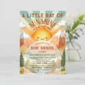 日光の少し光る赤ちゃんシャワー 招待状 (スタンド正面)