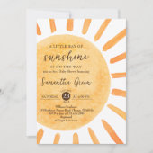 日光の少し光る赤ちゃんシャワー 招待状 (正面)