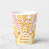 日光の少し光る赤ちゃんシャワー 紙コップ (裏面)