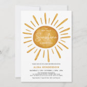 日光の少し光 | Boho Sun Baby Shower 招待状 (正面)