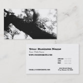 日光の木の白黒写真撮影 名刺 (正面/裏面)