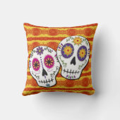 日光の砂糖のスカルの装飾用クッション クッション (裏面)