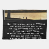 日光の祈りの言葉で常に歩くように キッチンタオル (横)