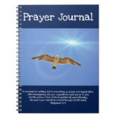 日光の祈りの言葉ジャーナルのカモメの飛行 ノートブック (正面)