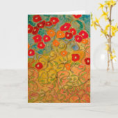 日光の素晴らしさ(絵画)のメッセージカード カード (黄色い花)