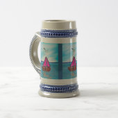日光の美しい ビールジョッキ (正面左)