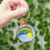 日光の虹の抽象美術のkeychain キーホルダー (手)