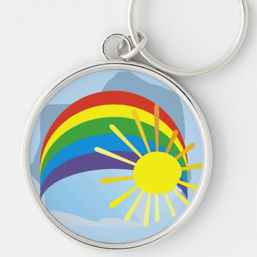 日光の虹の抽象美術のkeychain キーホルダー (正面)