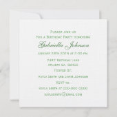 日光の誕生日のパーティの招待状 招待状 (裏面)