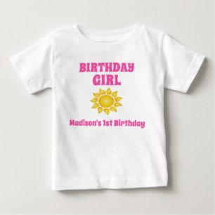 日光の誕生日のTシャツの幼児のベビーの子供 ベビーTシャツ
