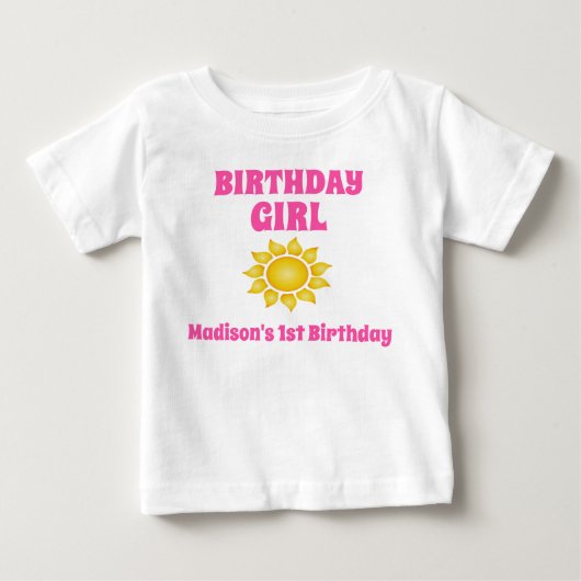 日光の誕生日のTシャツの幼児のベビーの子供 ベビーTシャツ (正面)