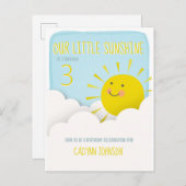 日光は青空の誕生日を曇らせます インビテーションポストカード (正面/裏面)