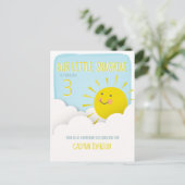 日光は青空の誕生日を曇らせます インビテーションポストカード (スタンド正面)