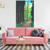 日光への道は川瀬蓮井日本の芸術 キャンバスプリント (インサイチュ (リビング))