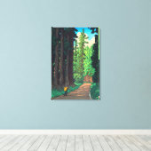 日光への道は川瀬蓮井日本の芸術 キャンバスプリント (インサイチュ (ウッドフロア))