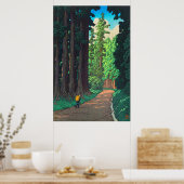 日光への道は川瀬蓮井日本の芸術 ポスター (キッチン)