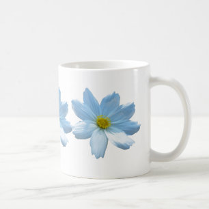 日光を受ける白いコスモスの花フローラ コーヒーマグカップ