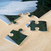 日光を受ける白いコスモスの花フローラ ジグソーパズル (側面)