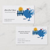 日光を持つ田園農家の国のオンドリ 名刺 (正面/裏面)