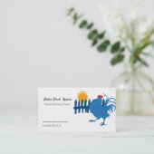 日光を持つ田園農家の国のオンドリ 名刺 (スタンド正面)