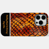 日光パターン(の模様が)あるに輝く蛇の皮 Case-Mate iPhoneケース (裏面 (横))