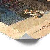 日光吉田ヒロシ木版画の霧の日 ポスター (角)