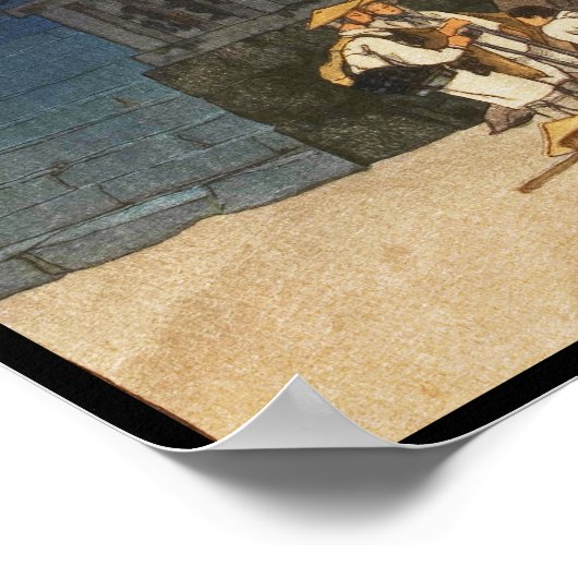 日光吉田ヒロシ木版画の霧の日 ポスター (角)