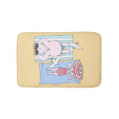 日光浴おもしろいカップル漫画海辺アート バスマット (正面)
