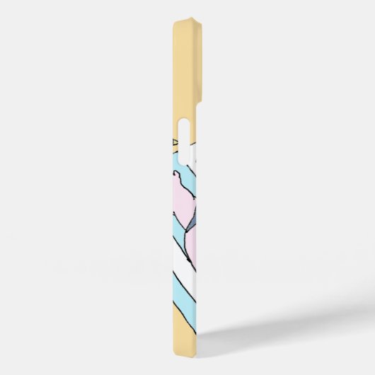 日光浴おもしろいカップル漫画海辺アート Case-Mate iPhoneケース (裏面 / 右)