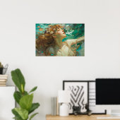 日光浴の人魚 ポスター (ホームオフィス)