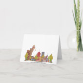 日光浴をする女性のnotecard カード (裏面)