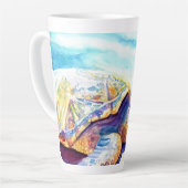 日光浴カメ6 カフェラテマグ (左アングル)