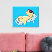 日光浴ティラノサウルスレックスのイラストレーション。 キャンバスプリント (インサイチュ (リビング))