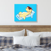 日光浴ティラノサウルスレックスのイラストレーション。 キャンバスプリント (インサイチュ (寝室))