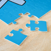 日光浴ティラノサウルスレックスのイラストレーション。 ジグソーパズル (側面)