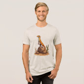 日光浴トカゲ風 トライブレンドＴシャツ (正面全面)