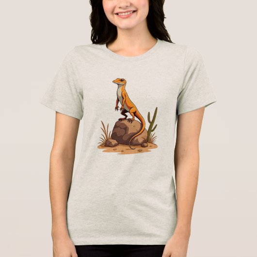 日光浴トカゲ風 トライブレンドTシャツ (正面)