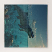 日光浴モサソー（恐竜アート）マグカップ ジグソーパズル (横)