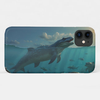 日光浴モサソー(恐竜アート)マグカップ iPhone 11 ケース