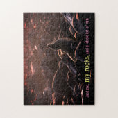 日光浴ライオン ジグソーパズル (縦)