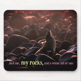 日光浴ライオン マウスパッド